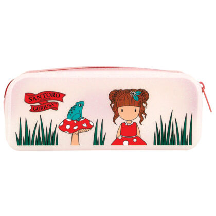 Pernica silikonska pravougaona glitter 1zip Little Mushroom Gorjuss