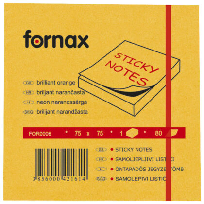 Samolepljivi blok 75x75 narandzasti