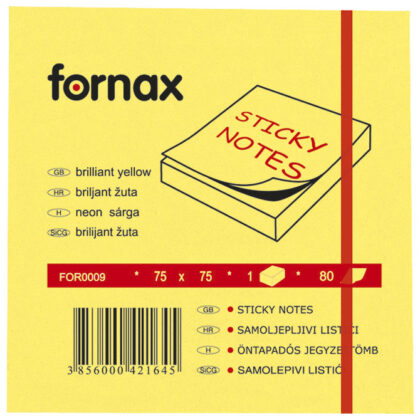 Samolepljivi blok 75x 75 zuti