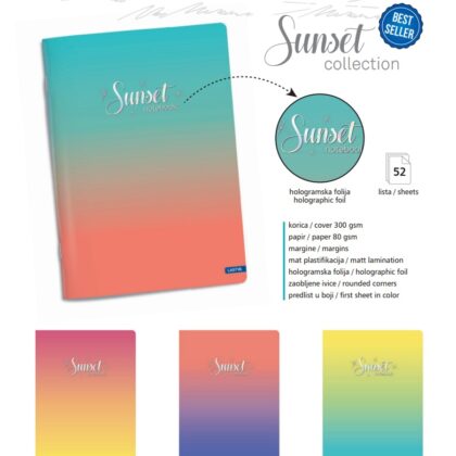 Sveska A4 sunset collection mp